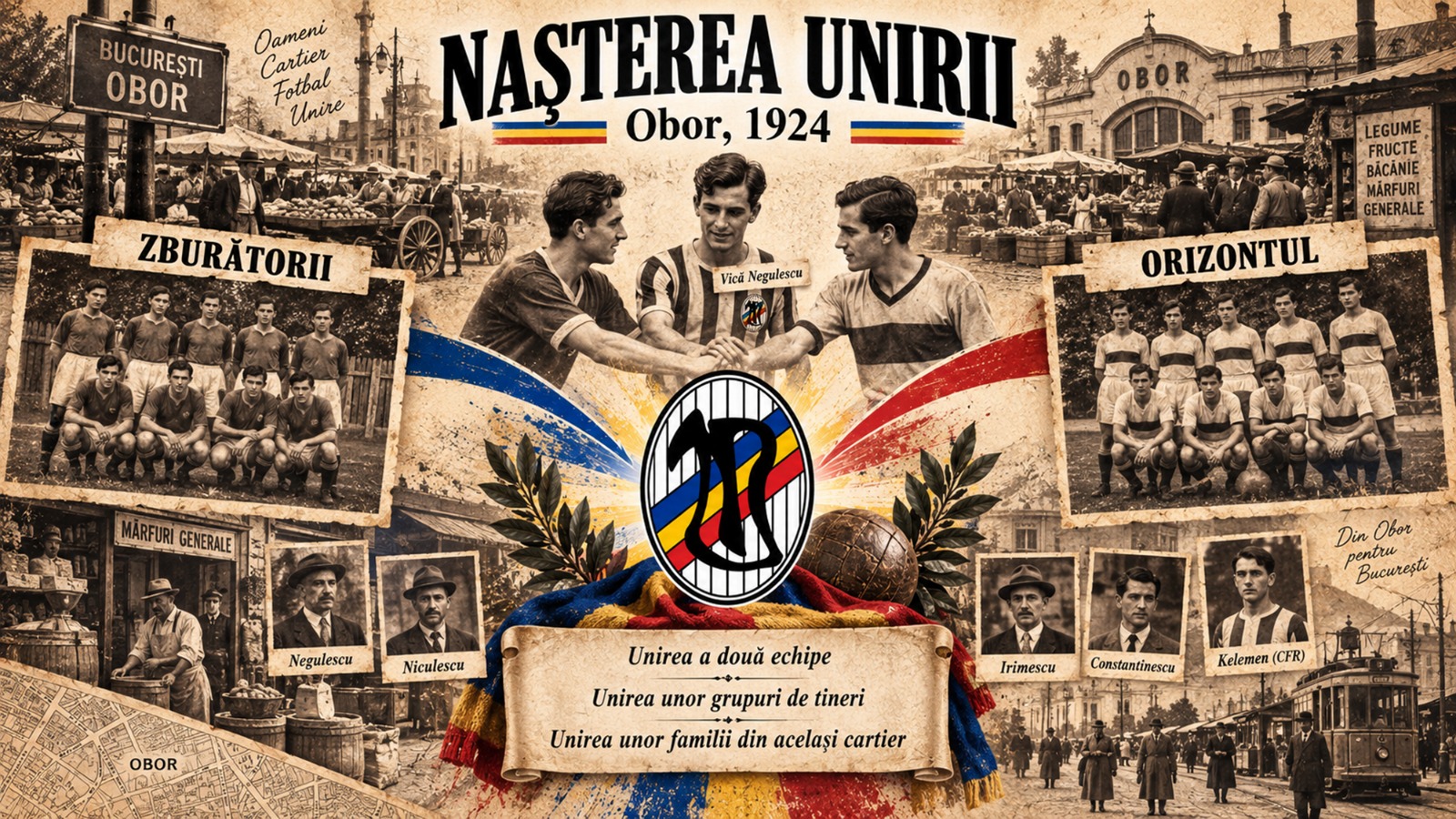 Emisiune TPD dedicată originilor lui Dinamo: Maccabi București și Unirea Tricolor, de la 1919 la fuziunea din 1948